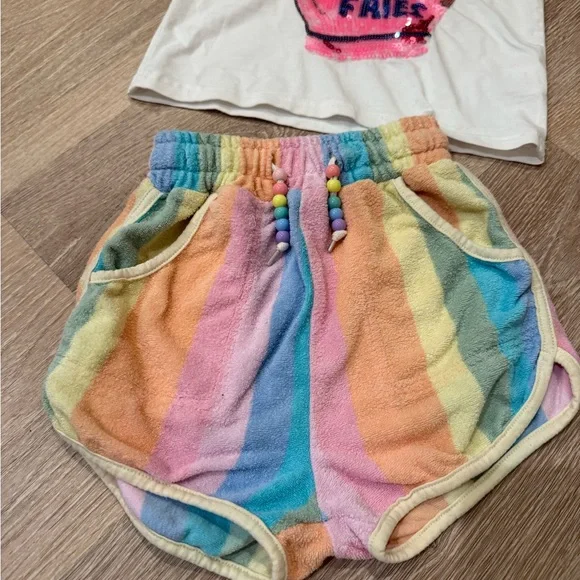 Lola + The Boys |  Rainbow terry Shorts - Picture 4 of 9